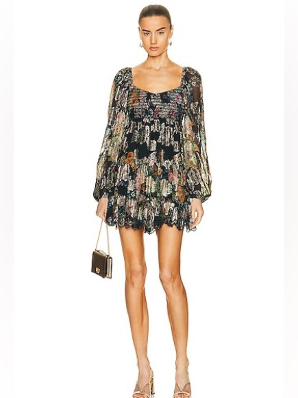 NWT HERMANT & NANDITA Rafa Long Sleeve Mini Dress in size P